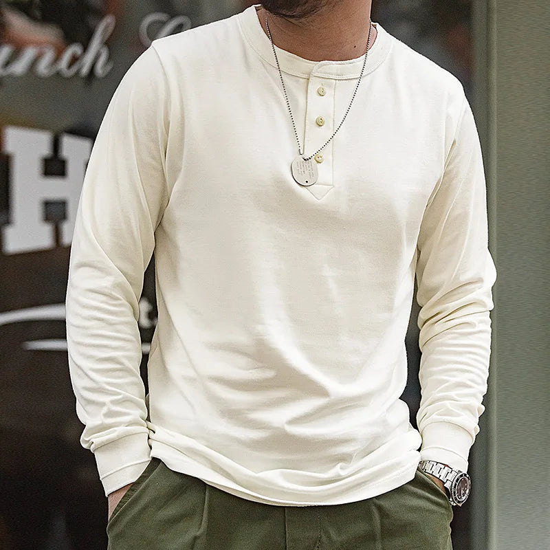 Long Sleeve Henley T-shirt