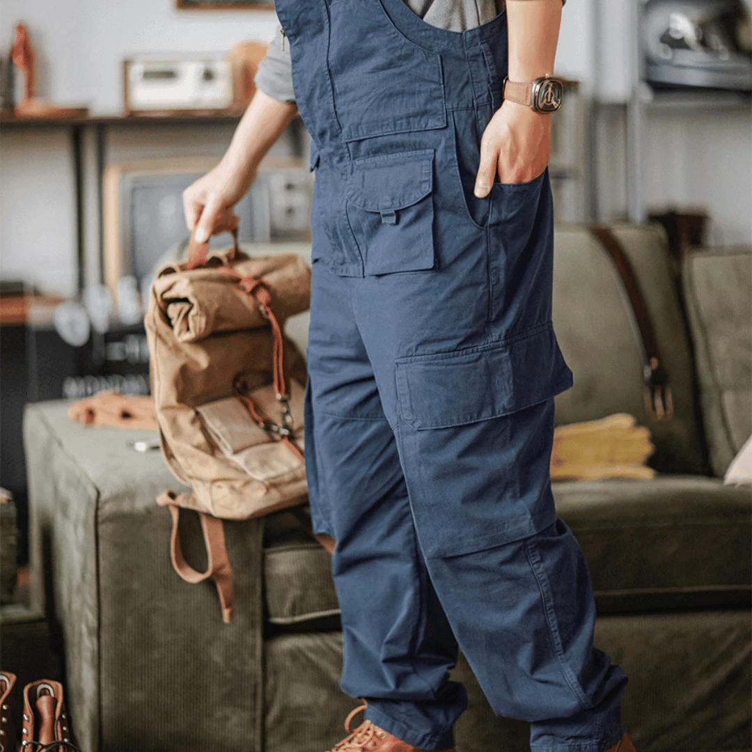 Sloppy Overalls Big Pockets Workwear with Zipper Fly - Wild Soul Co.