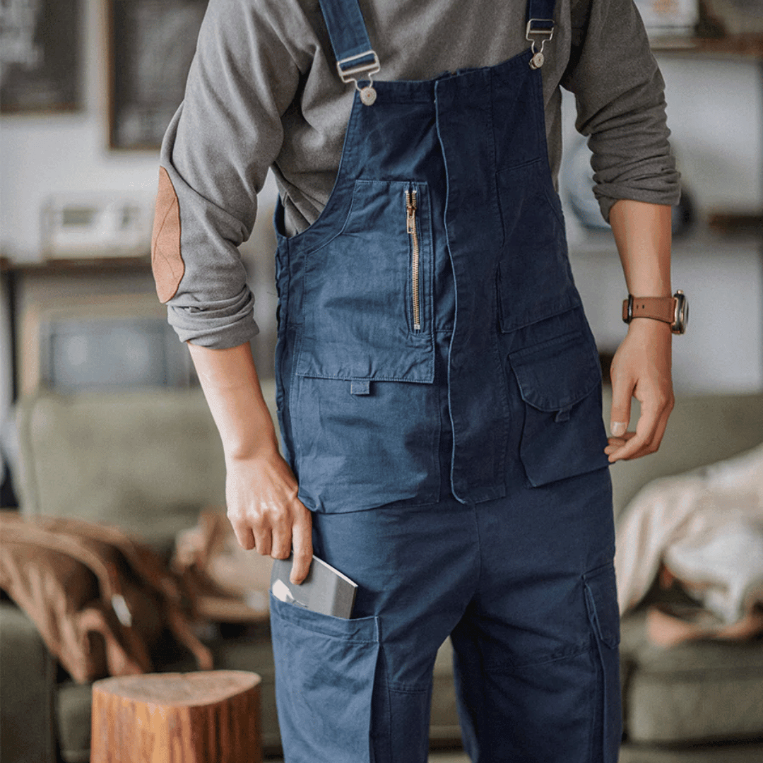 Sloppy Overalls Big Pockets Workwear with Zipper Fly - Wild Soul Co.