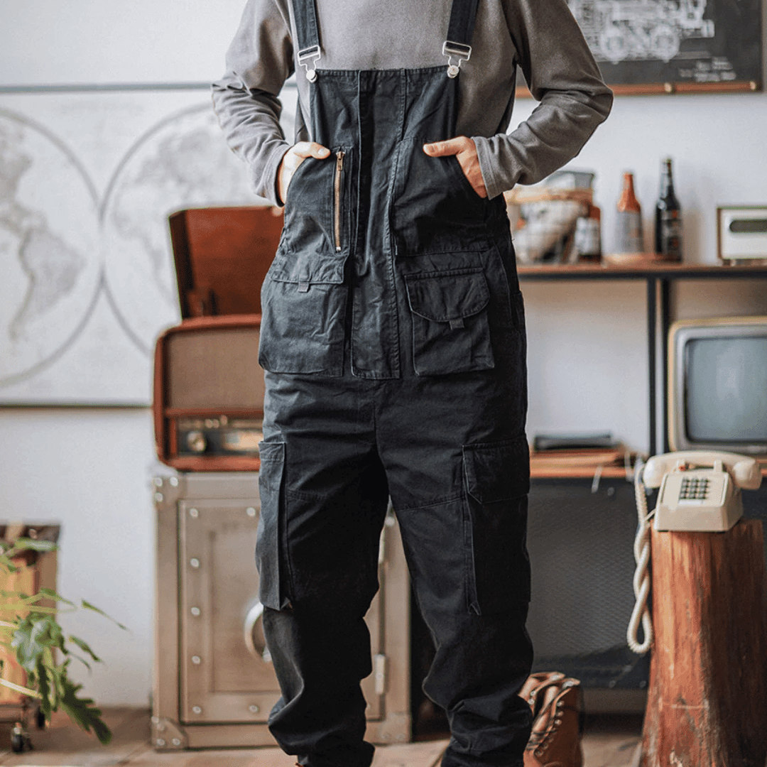 Sloppy Overalls Big Pockets Workwear with Zipper Fly - Wild Soul Co.