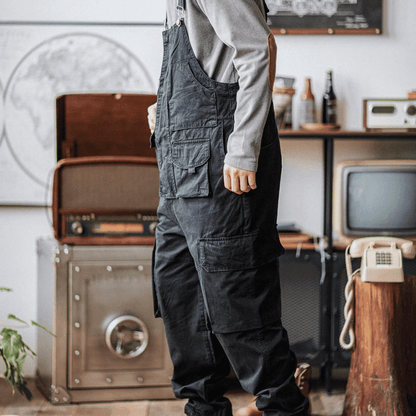 Sloppy Overalls Big Pockets Workwear with Zipper Fly - Wild Soul Co.