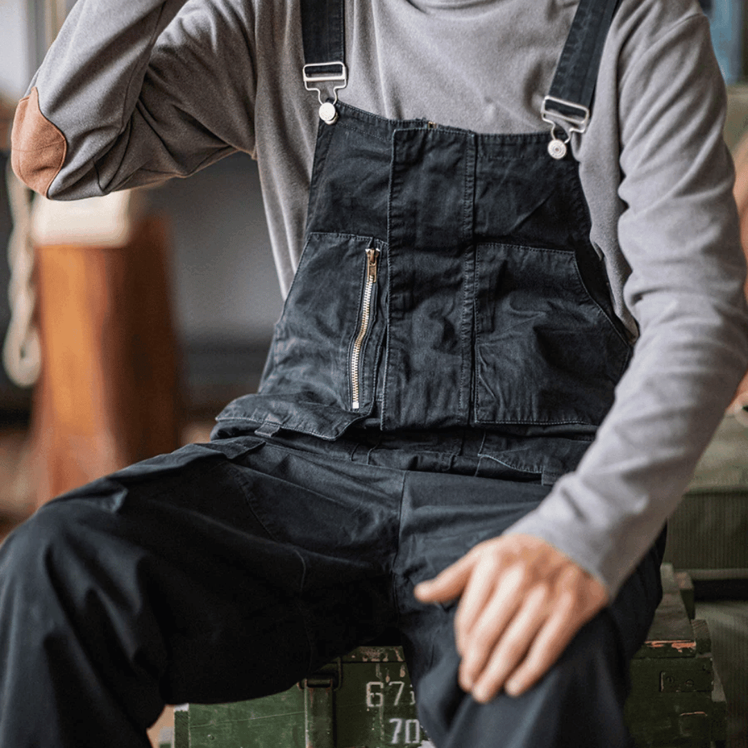 Sloppy Overalls Big Pockets Workwear with Zipper Fly - Wild Soul Co.