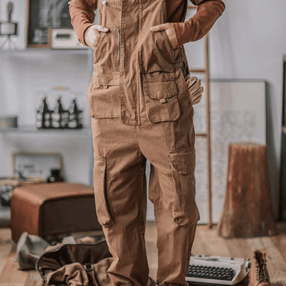 Sloppy Overalls Big Pockets Workwear with Zipper Fly - Wild Soul Co.