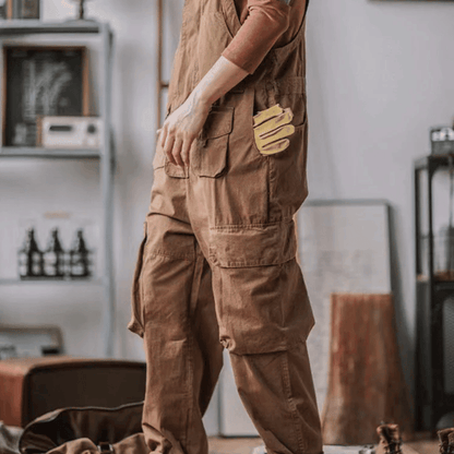 Sloppy Overalls Big Pockets Workwear with Zipper Fly - Wild Soul Co.