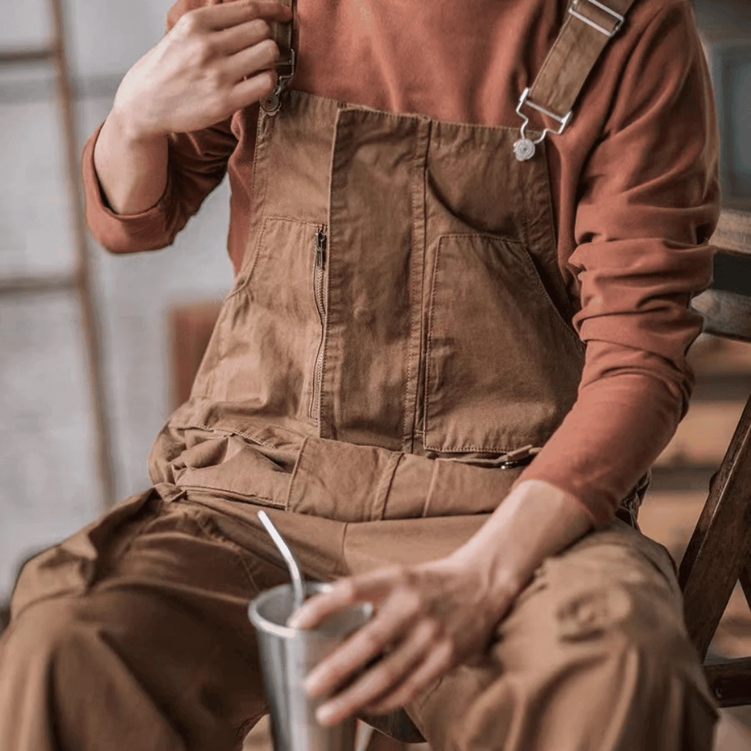 Sloppy Overalls Big Pockets Workwear with Zipper Fly - Wild Soul Co.