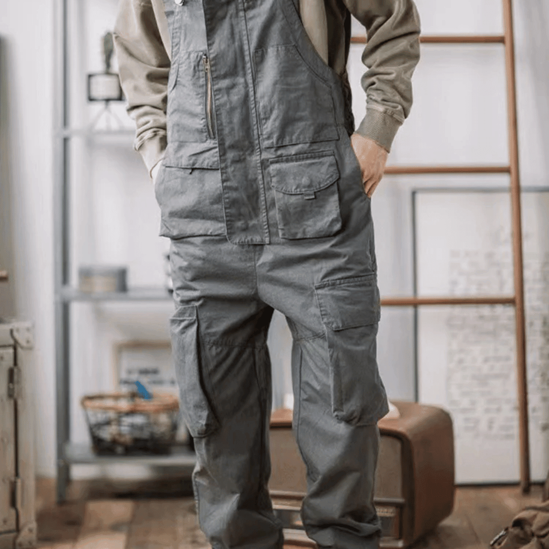 Sloppy Overalls Big Pockets Workwear with Zipper Fly - Wild Soul Co.