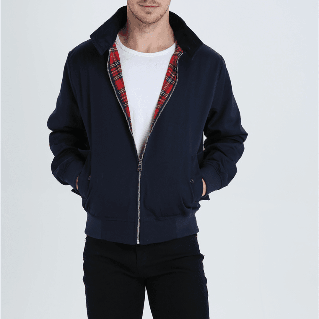 Jaqueta bomber fashion xadrez masculina